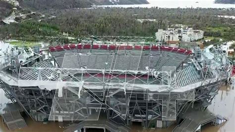 Otis Destroza Estadio de Tenis en Acapulco Así Quedó N