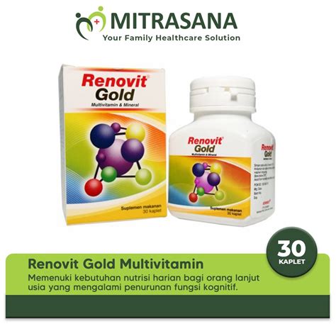 Jual Renovit Gold 30 Tablet Multivitamin Lengkap Vitamin Untuk