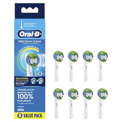 Oral B Genuine Precision Clean Replacement White Toothbrush Heads Refills Electric Toothbrush