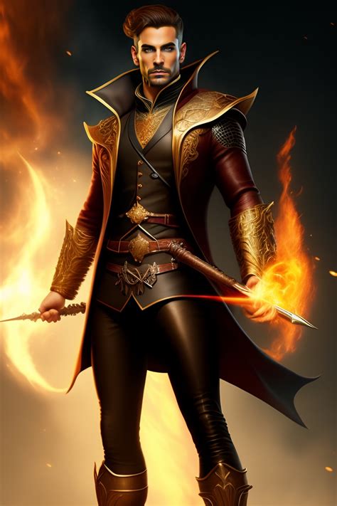 Lexica Full Body Portrait Of A Male Half Elf Lightning Sorcerer With