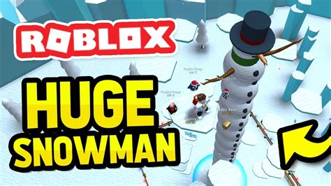 I BUILT THE BIGGEST SNOWMAN EVER In ROBLOX SNOWMAN SIMULATOR YouTube