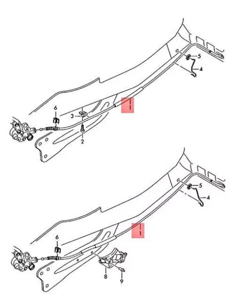 GENUINE AUDI AUDI TTRS Coupe Roadster TT TTS 8J3 Brake Cable Left