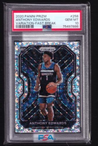 Anthony Edwards Panini Prizm Variation Fast Break Rookie Disco