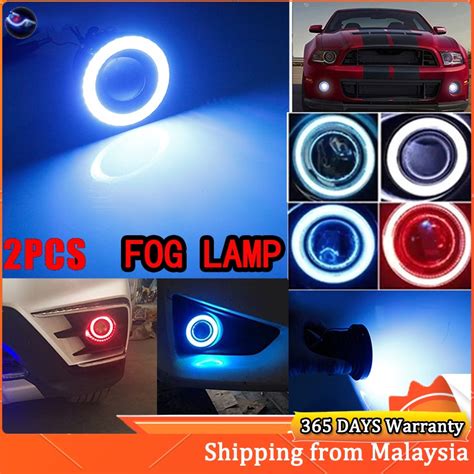 Angel Eyes Fog Light 2pcs Universal COB LED DRL Driving Light LED