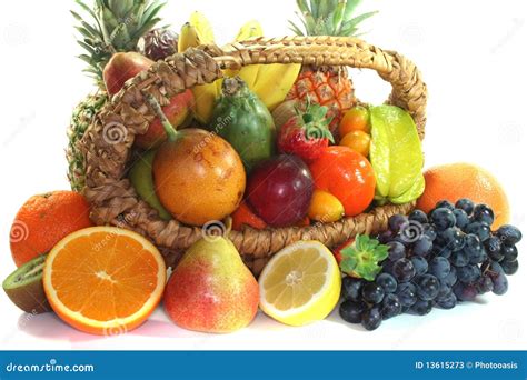 Fruit Mix In The Basket Stock Image Image Of Carambola 13615273