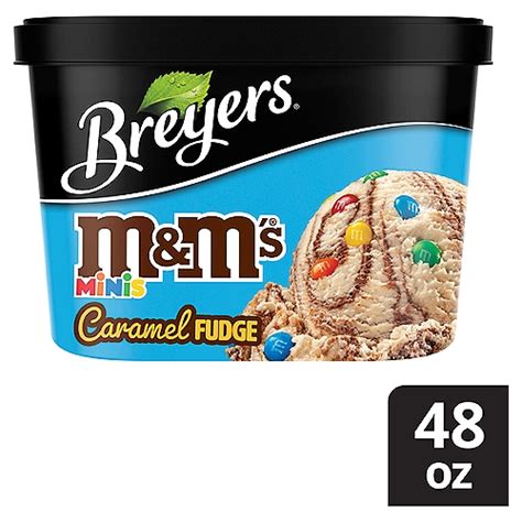 Breyers Light Ice Cream Mandms Caramel Fudge 48 Oz