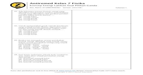 Antiremed Kelas Fisika Zenius Net File Ketiga System Katrol