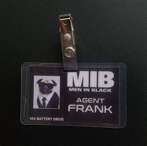 Men In Black ID Badge Etsy