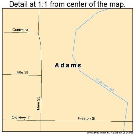 Adams Oregon Street Map 4100350