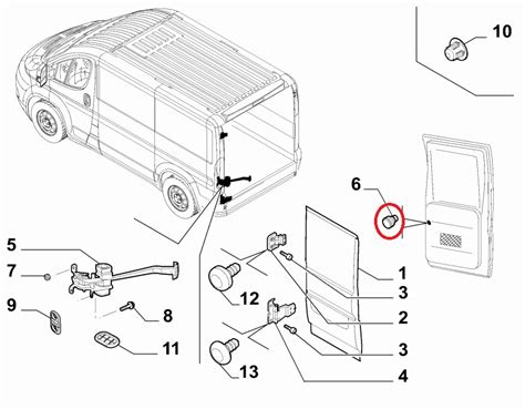 Fits Fiat Ducato Peugeot Boxer Citroen Relay Rear Inner Door Release