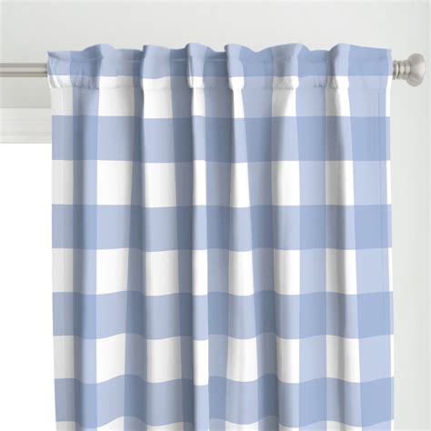 Blue Buffalo Check Curtain Panel Spoonflower