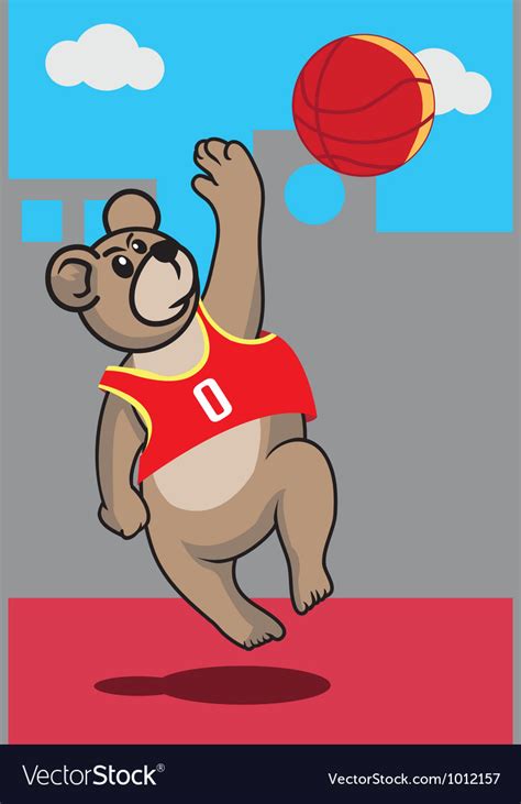 Basketball Bear Royalty Free Vector Image VectorStock