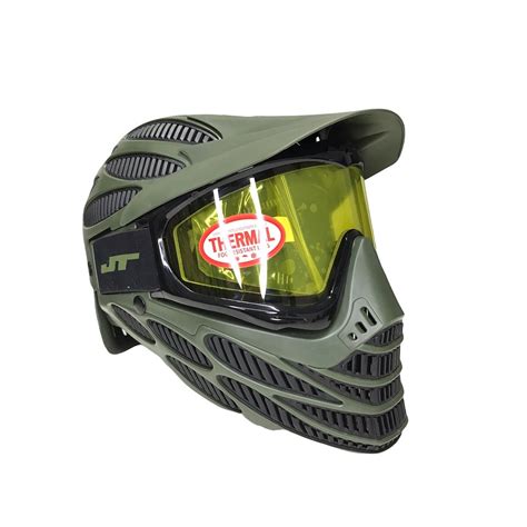 Máscara Jt Flex 8 Full Thermal Olive Yellow Bravo Paintball