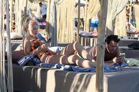 Lottie Moss Flaunts Her Toned Body In Orange Tie Dyed Cut Out Bikini In Mykonos Daily Mail Online
