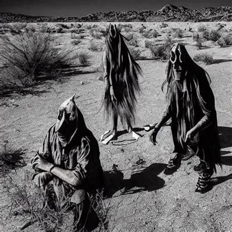 Real Life Skinwalkers In Desert Graveyard Vivid Stable Diffusion