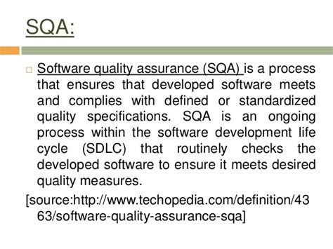 What Is Software Quality Assurance Sqa