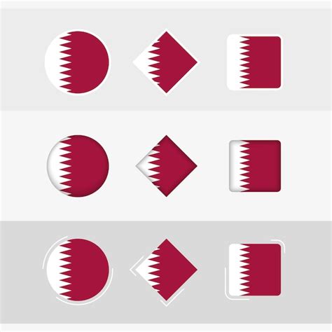 Premium Vector Qatar Flag Icons Set Vector Flag Of Qatar