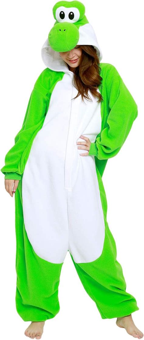 Yoshi Onesie Kigurumi Mono Entero Onesie Disfraz Jumpsuit Super Mario