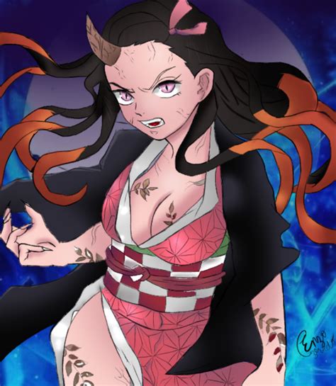 Artstation Nezuko Kamado Demon Form