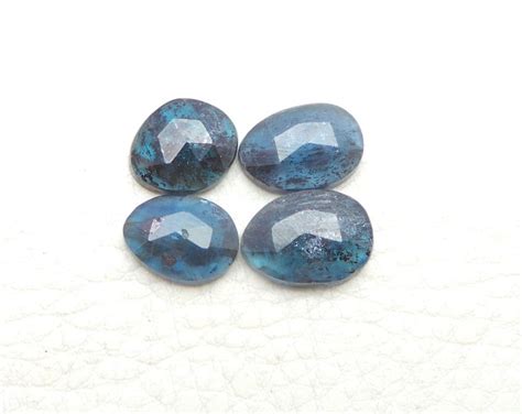 Teal Green Moss Kyanite Cabochon Moss Kyanite Slices Natural Moss