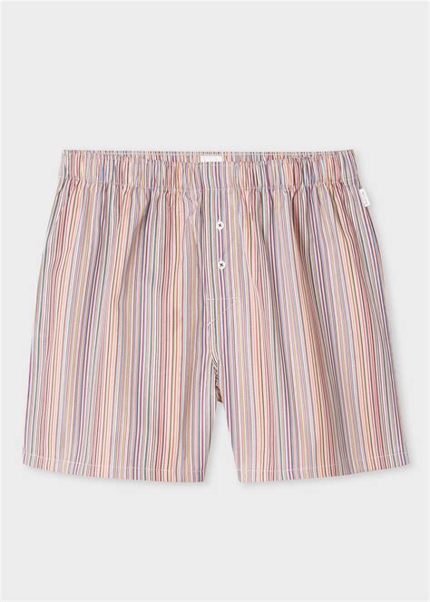 Men S Signature Stripe Cotton Boxer Shorts