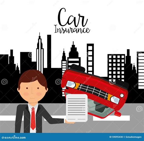 Car Insurance Stock Vector Illustration Of Symbol Insurance 59095438