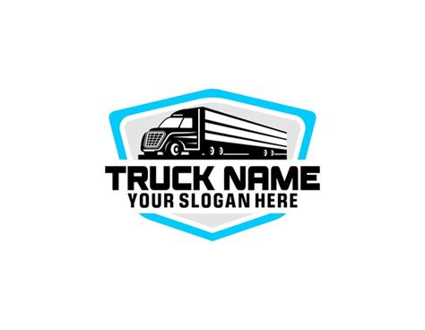 Lkw Logistische Silhouette Logo Vorlage Premium Vektor