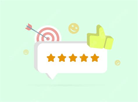 Star Rating And Positive Feedback For Satisfied Customer Vector