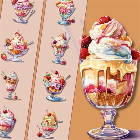 Ice Cream Sundae Clipart Collection Png Graphics Perfect For Diy