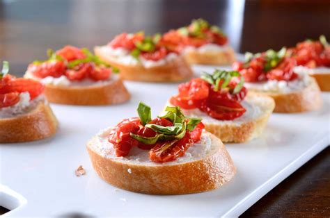 Roasted Tomato And Goat Cheese Crostini Life S Ambrosia