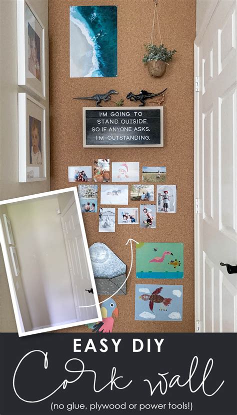 Easy Diy Cork Board Wall Make A Giant Bulletin Board With No Glue