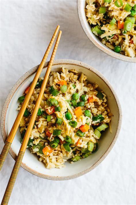 Cauliflower Fried Rice With Peas Carrots And Scallions Recipe The