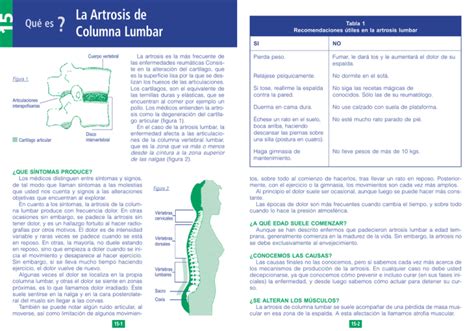 La Artrosis De Columna Lumbar Liga Reumatologica Espa Ola