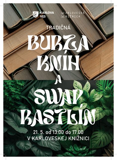 Burza kníh a swap rastlín Karlova Ves