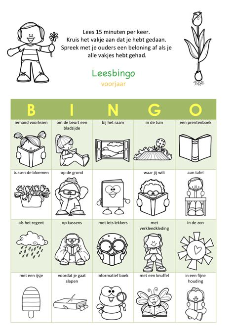 Leesbingo Lente 2de Leerjaar Lezen Lezen Leren Lezen