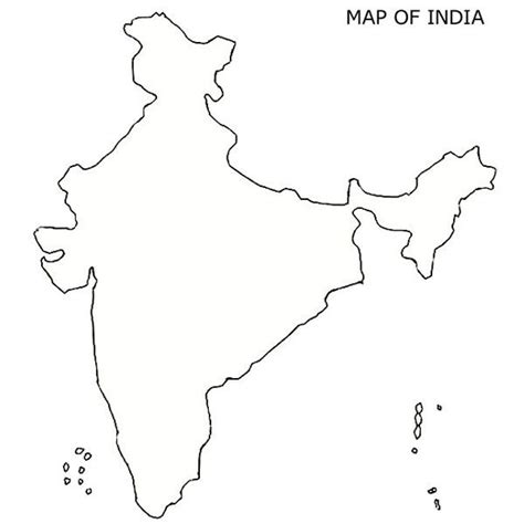 Blank India Map, Blank Indian Map, India Outline Map, Download free ...