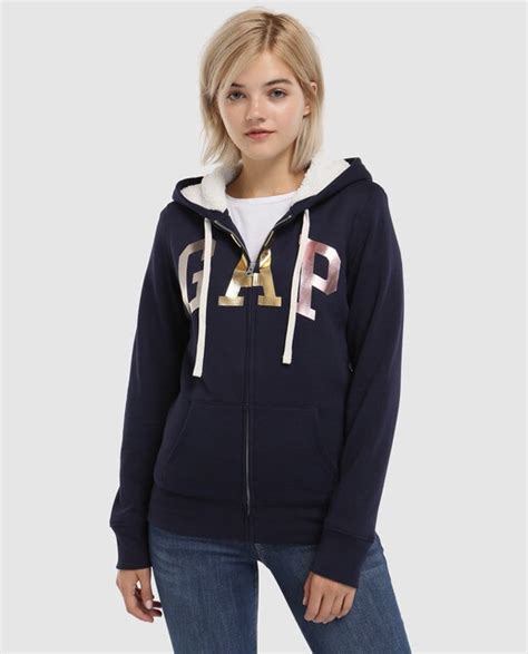 Sudadera Con Cremallera De Mujer Gap Con Logo Foil GAP Moda El