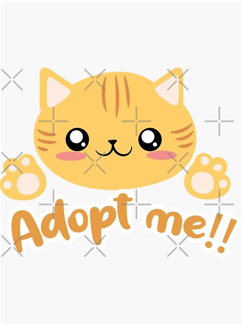 "orange cat adopt me" Sticker for Sale by yessebel | Redbubble