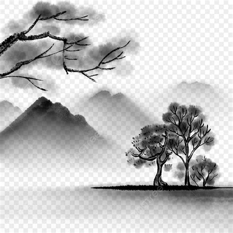 Chinese Style Ink Png Transparent Chinese Feng Shui Ink Landscape Ink