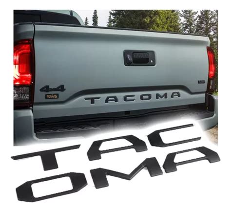 Emblema Toyota Tacoma Batea Negro 2016 2023 No Vinil Letras Envío gratis