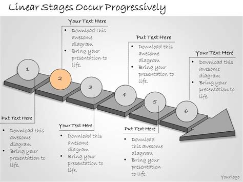 1113 Business Ppt Diagram Linear Stages Occur Progressively Powerpoint Template Powerpoint