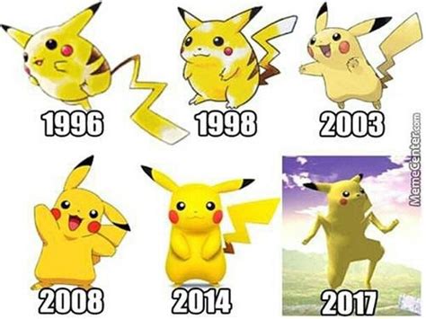 The Evolution Of Pikachu Pikaman Longchu Know Your Meme