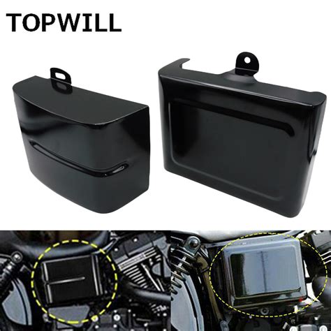 Motorcycle Battery Side Fairing Covers Cap Wide Glide Battery Cover