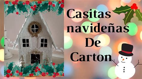 casitas navideñas de carton YouTube