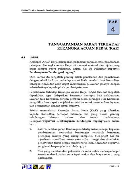 Bab 4 Tanggapan Dan Saran Terhadap Kak Jragung Pdf