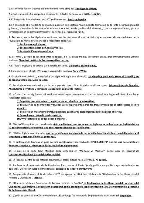 Segundo Parcial Las Milicias Fueron Creadas El 9 De Septiembre De