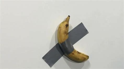 Performance Artist Eats 120000 Banana Duct Taped To Wall Calls It