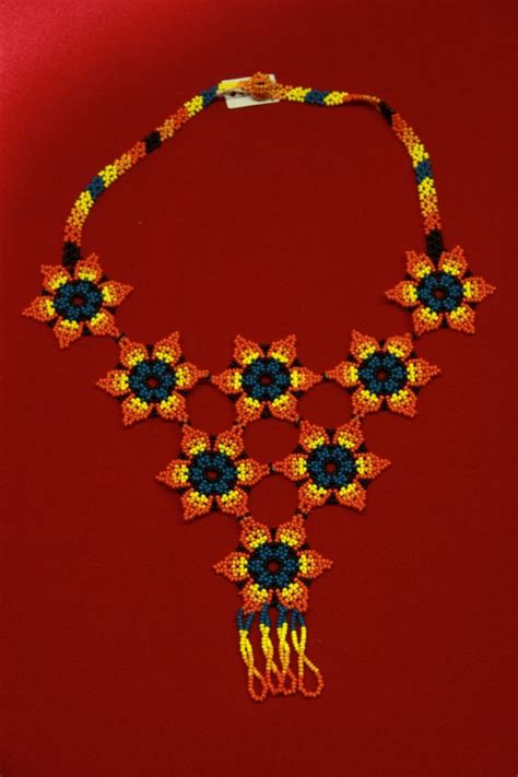 Embera Beaded Floral Indigenous Necklace By Indigenearts