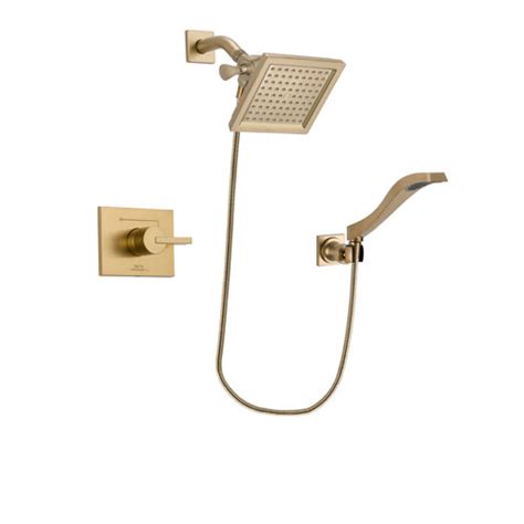 Delta Vero Champagne Bronze Shower Faucet System with Hand Shower ...