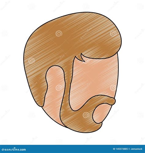 Man Faceless Head Scribble Stock Vector Illustration Of Hair 145573885